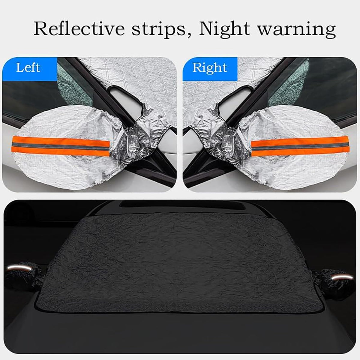 Car Windshield Snow Cover for Honda CRV 2012 2013 2014 2015 2016 2017, Magnetic Front Window Cover 4-Layer Protection for Snow Ice Frost Sun with Side Mirrors Winter Accessories,L