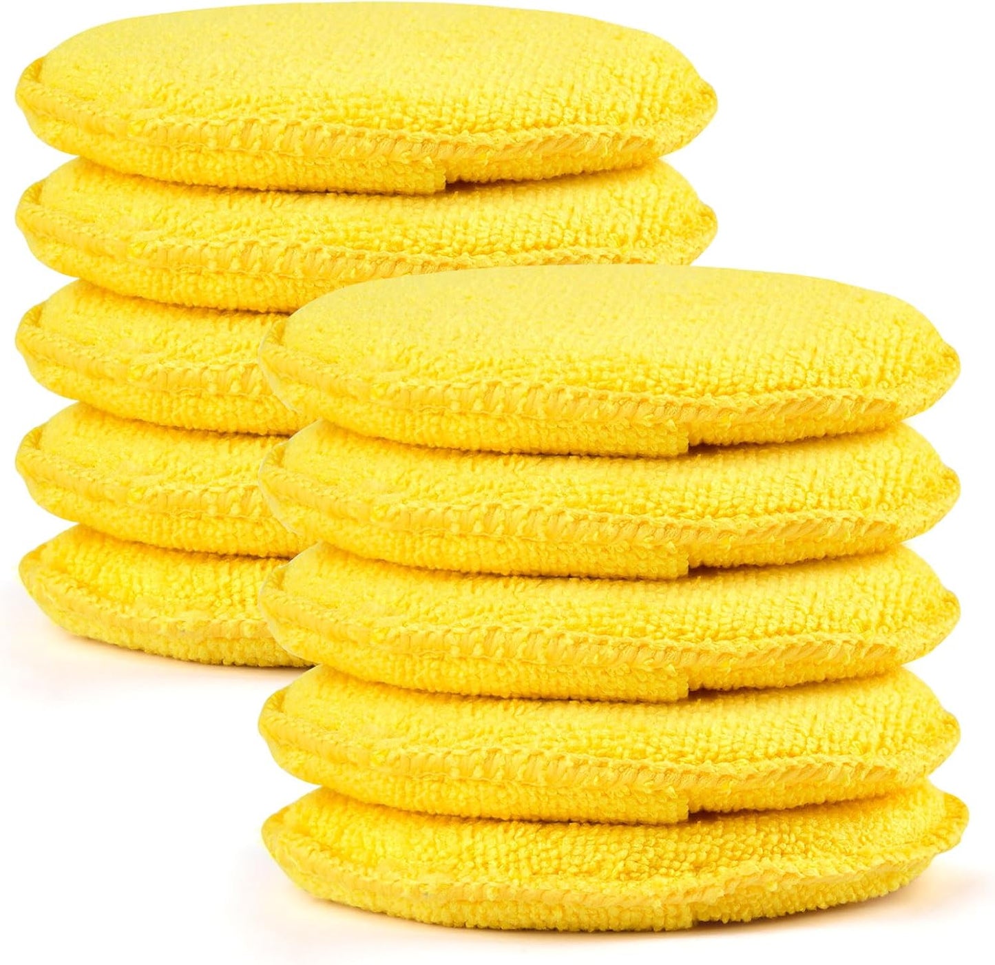 10 Pack Wax Applicator Pads, Microfiber Applicator Pad with Finger Pocket, Foam Car Wax Applicator Pad for Car Cleaning and Polishing (Blue)