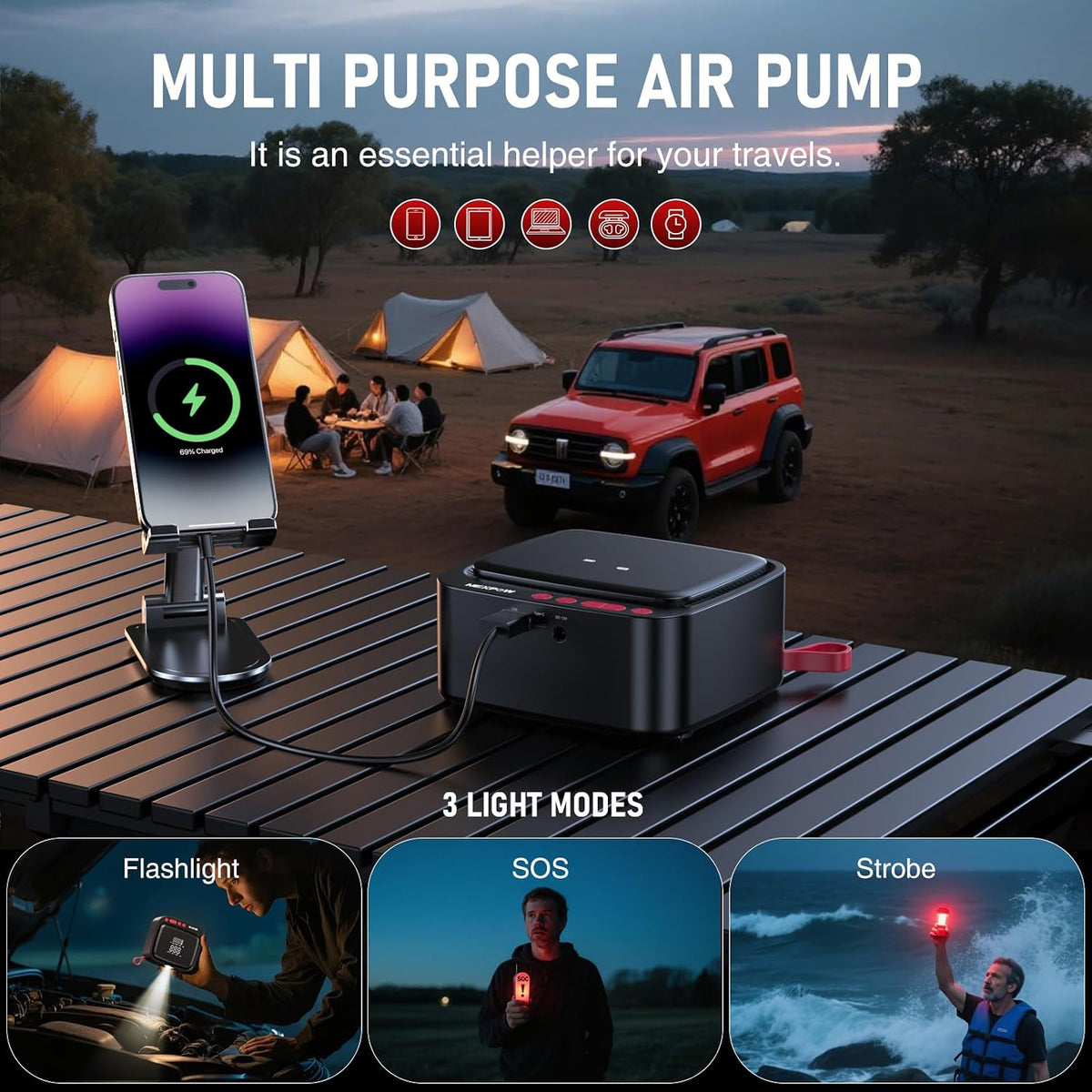 NEXPOW Tire Inflator Portable Air Compressor