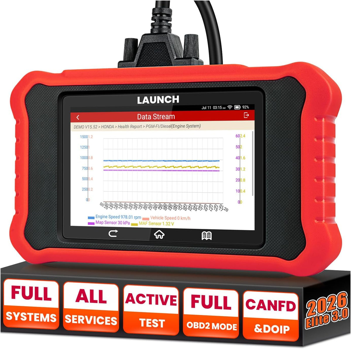 2026 LAUNCH Creader Elite V3.0 for Honda Acura Bi-Directional Scan Tool