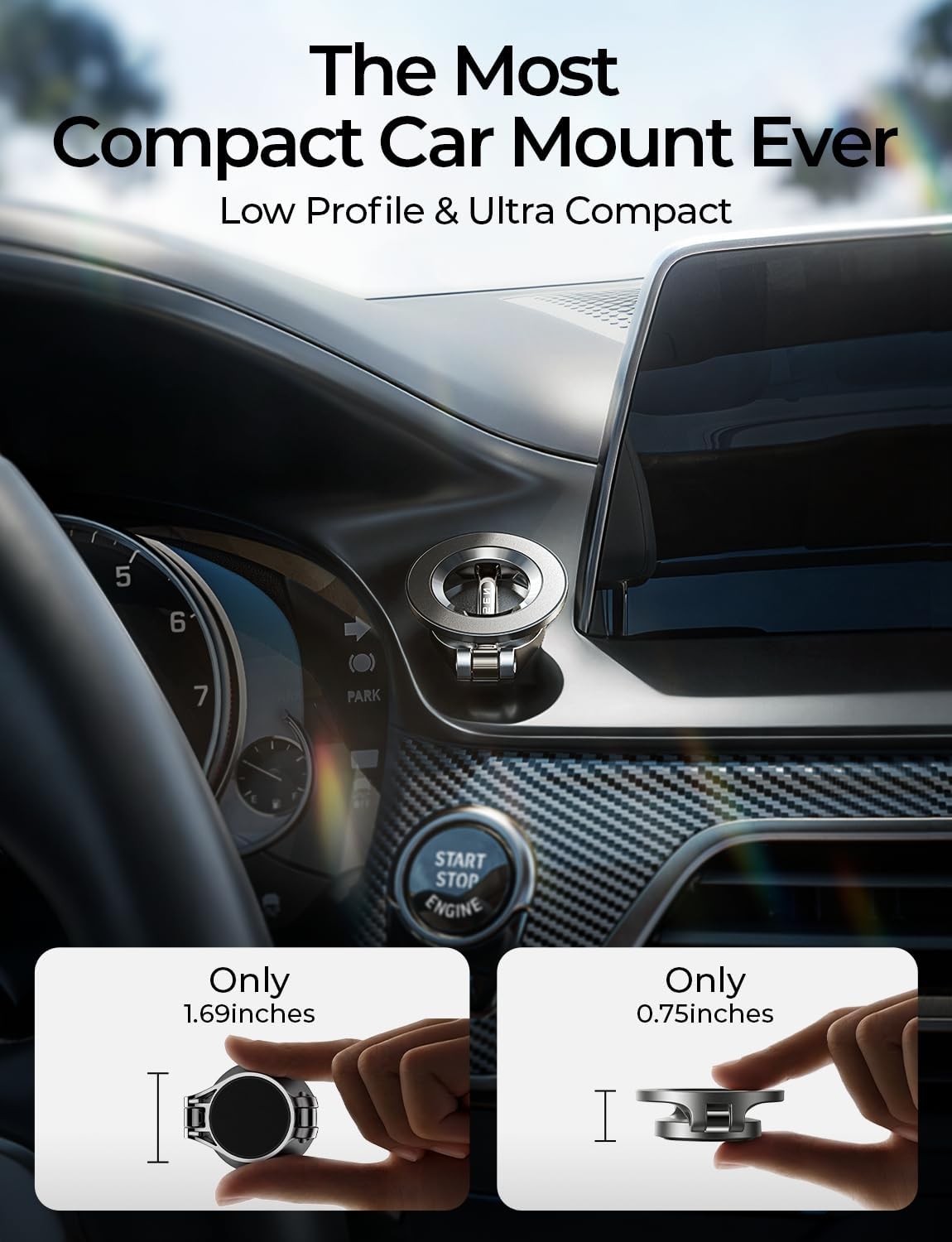 LISEN for MagSafe Car Mount for iPhone 18 Pro Max [24 Strong Magnets] Classic Magnetic Phone Holder for Car Dashboard Magnet Phone Mount Car Cell Phone Holder for iPhone 18 Pro Max 17 16 15 14 13 12