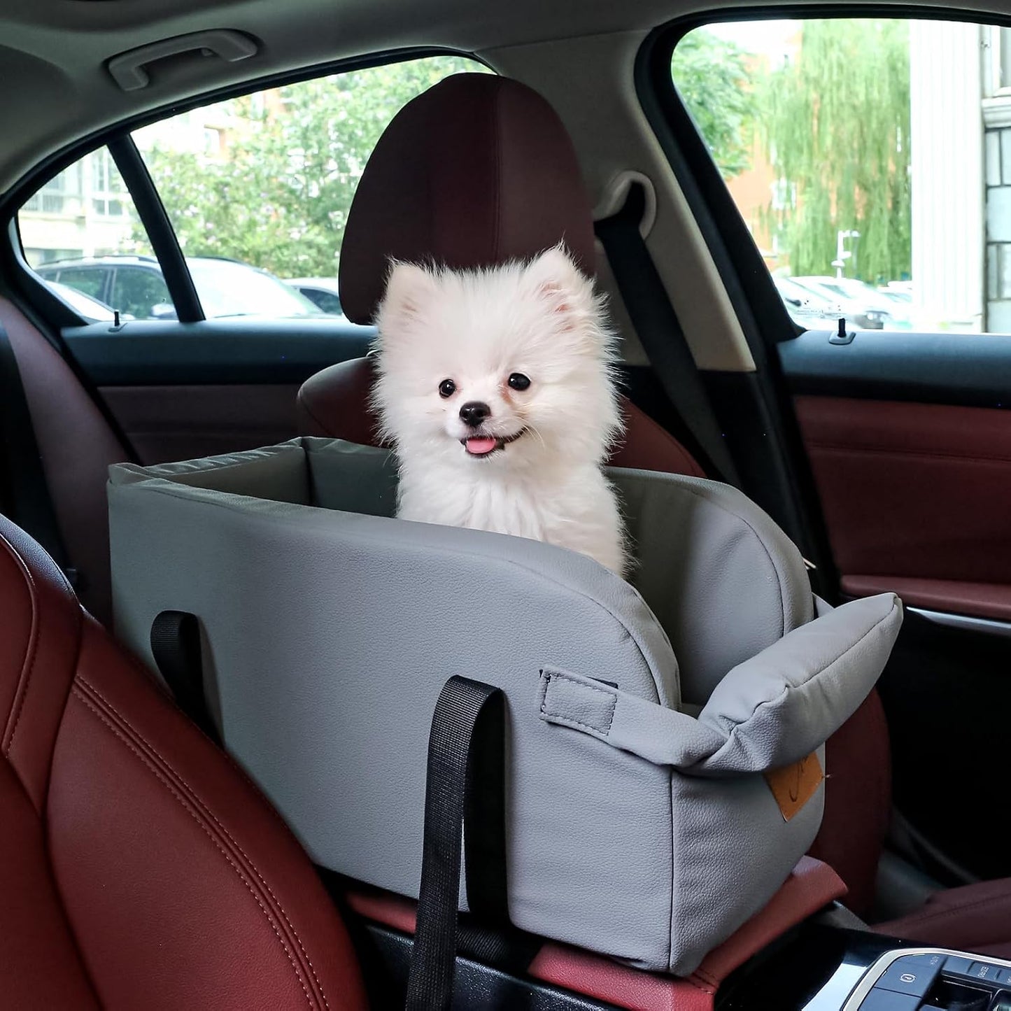 Dog Car Seat Centre Console Dog Booster Seat Dogs Console Seat Small Car Seat for Dogs Cats Pets Up to 13lbs