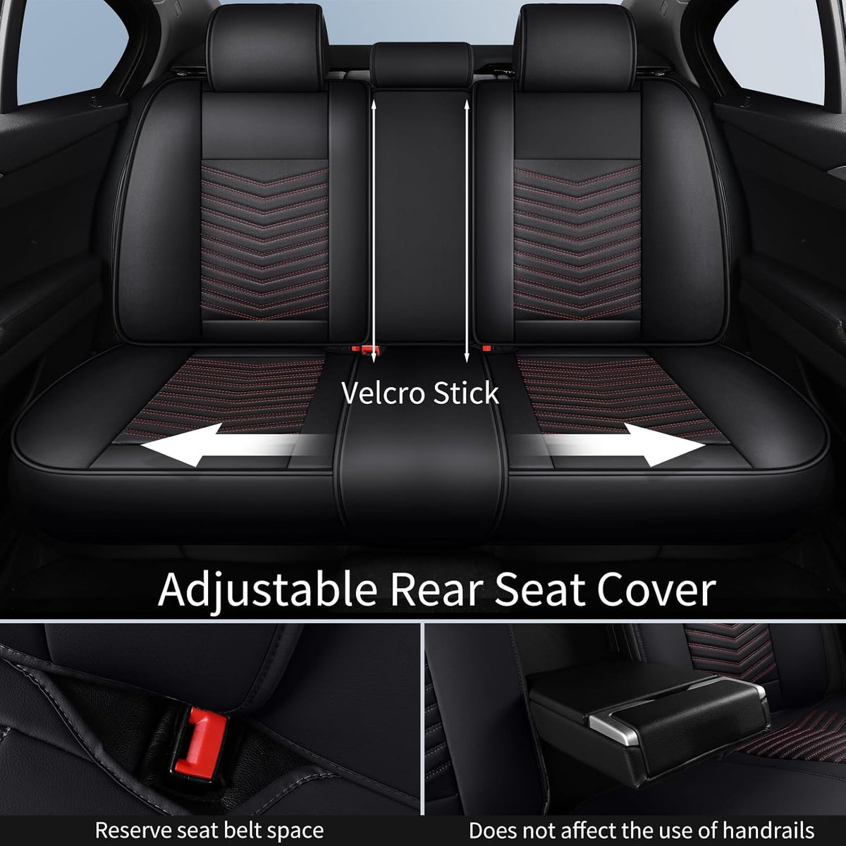 HChengkikz Nappa Leather Car Seat Covers Full Set, Car seat Protector 5 Seats, Waterproof Car Seat Cushion, Universal Automotive Seat Covers Fit for SUV Truck Pick-up Sedan, Front and Rear