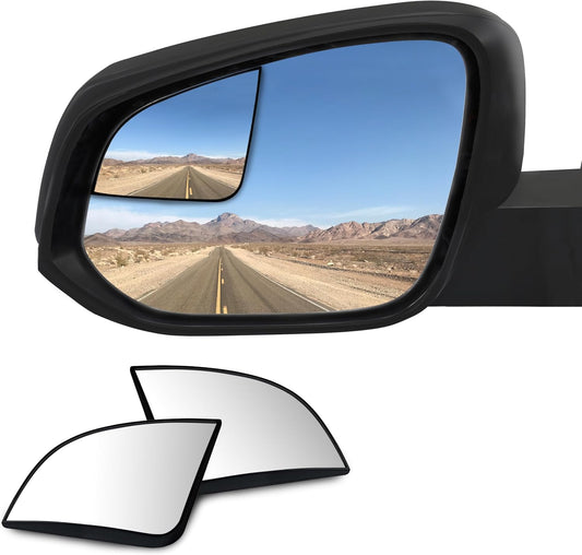 Convex Stick On Custom Fitted Blind Spot Mirrors Compatible With Toyota Tacoma 2016-2026- Engineered to Provide A Wider View