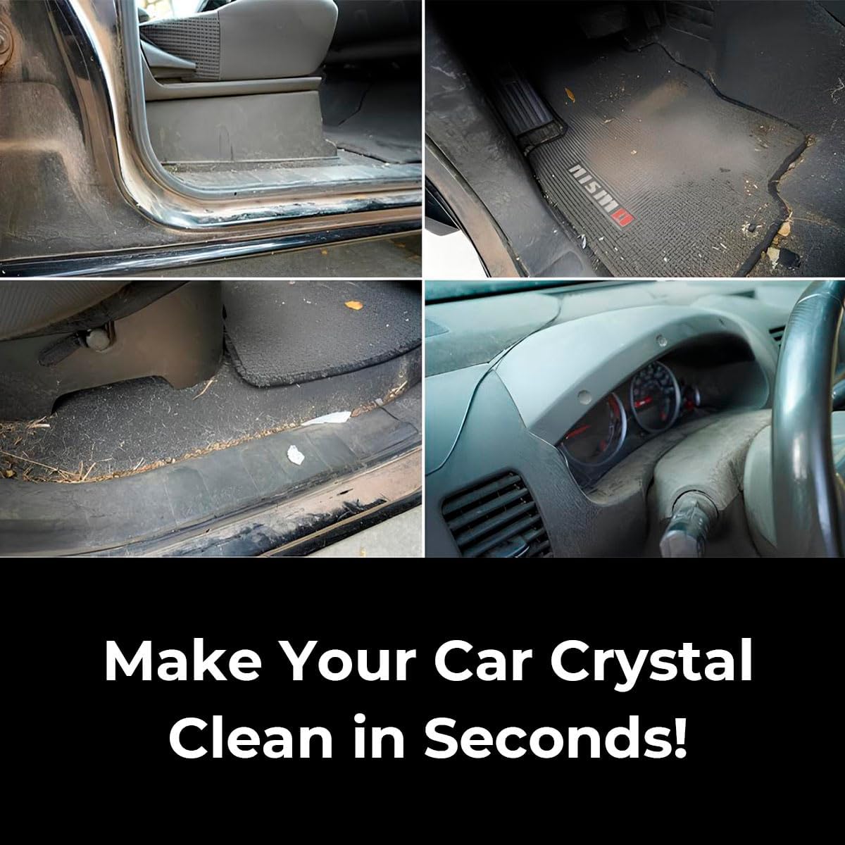 Foam Cleaner – Multi-Purpose All-Surface Cleaner for Car Interior & Household Use – Upholstery, Leather, Plastic, Fabric & Hard Surfaces – Easy Spray & Wipe Formula