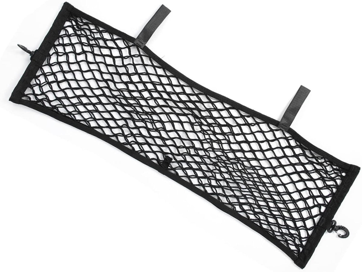 Car Trunk Cargo Net for Cadillac XT5, Double Layer Elastic Storage Mesh, Black, 90x30cm, High Strength PA66 Material