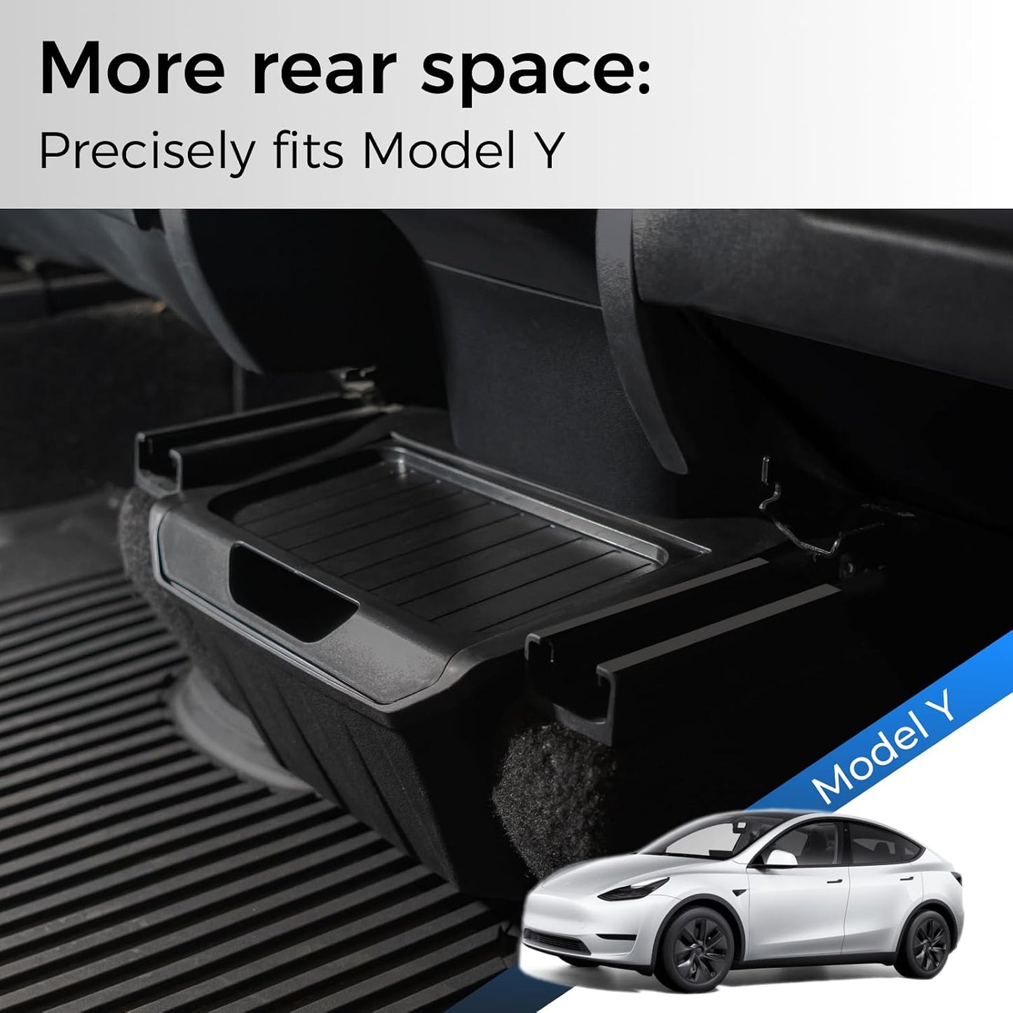 Rear Center Console Organizer for Tesla Model Y, 2024 Upgraded Anti-Slip Lid Cover, Car Trash Can for Tesla Model Y Accessories