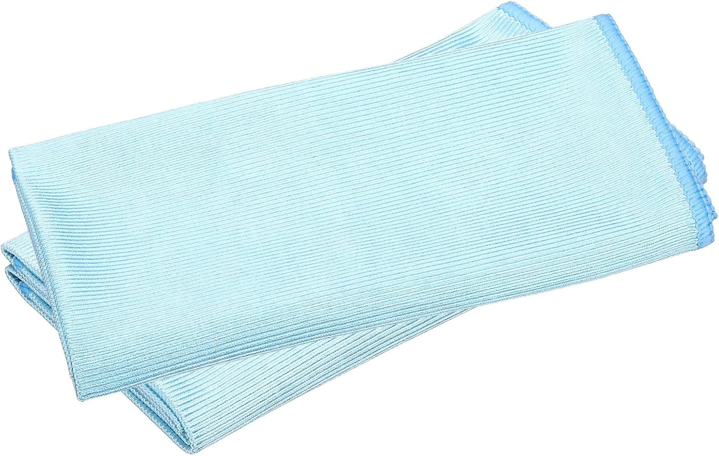 uxcell 2Pcs Glass Polishing Cloth, 23.6x15.7 Microfiber Cleaning Cloths Lint & Streak Free Quickly Drying Towels for Glassware, Cars, Glasses, Phone Screens, Sunglasses, Blue