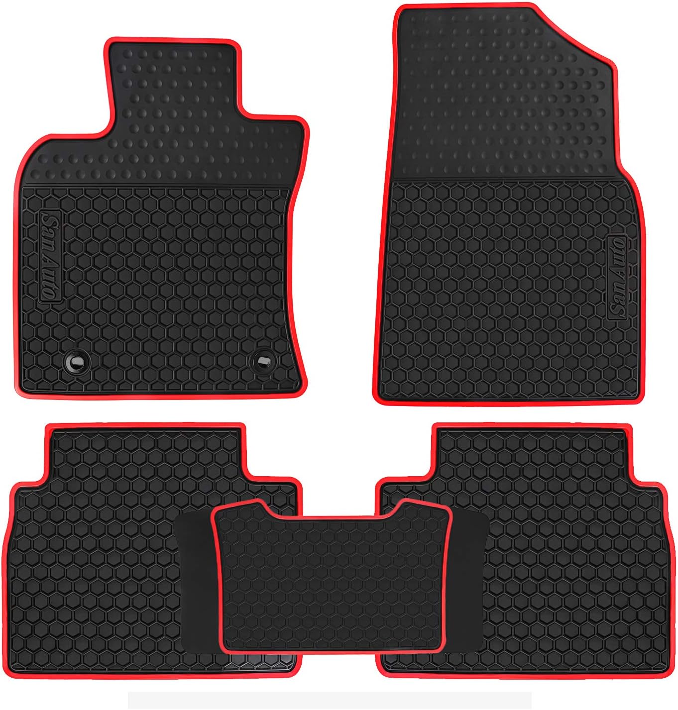 Car Floor Mats Custom Fit for Toyota Camry 8th 2018 2019 2020 2021 2022 2023 2024 Full Black Rubber Car Floor Liners Set All Weather Season Protection Heavy Duty Odorless