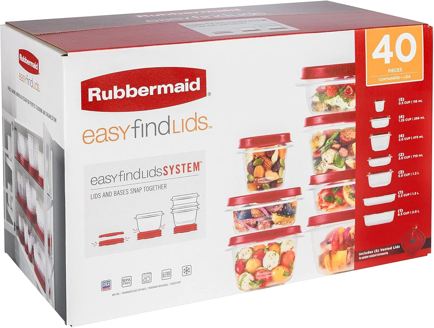 Rubbermaid 42-Piece Food Storage Containers with Lids