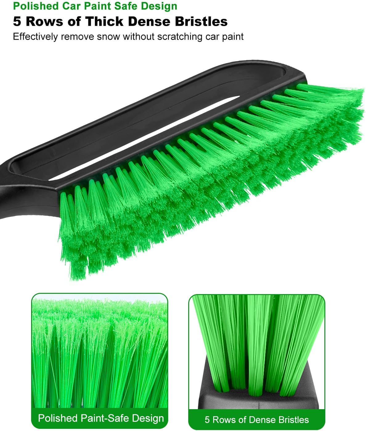SEAAES 35.5 Inch Extendable Snow Brush, Windshield Snow Scraper for Car SUV