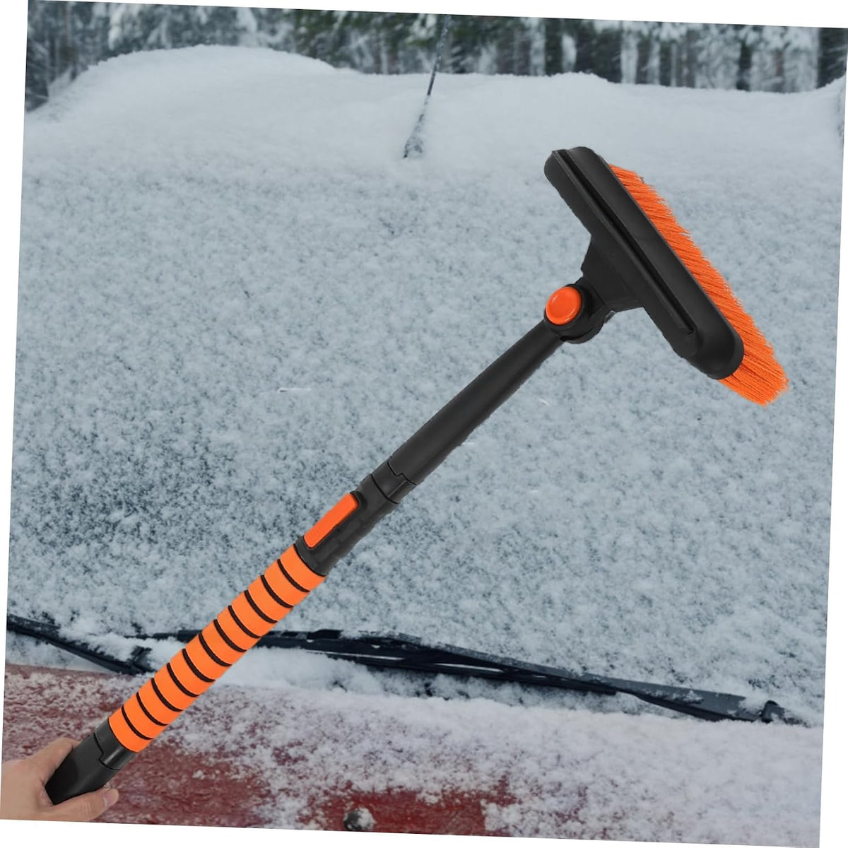 Extendable Snow Scraper Rotatable Ice Brush for Cars Trucks and Suvs Versatile Snow Remover Tool for Driving