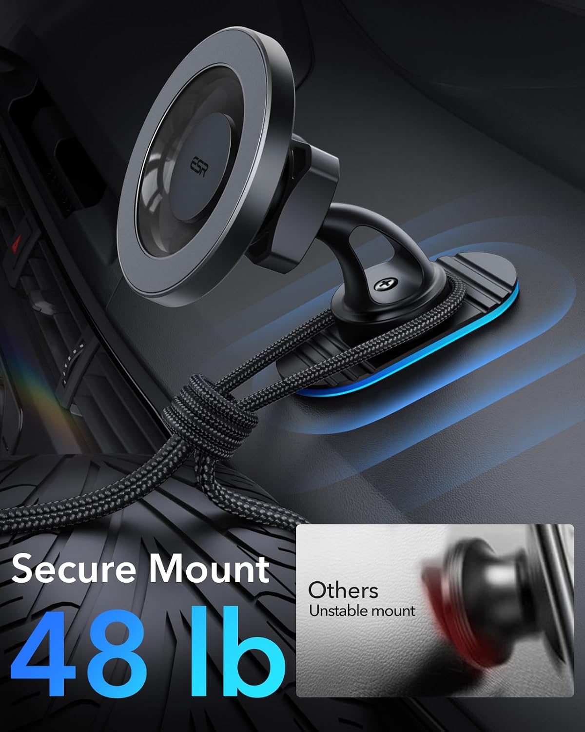 ESR for MagSafe Car Mount, Car Phone Holder for iPhone 18 Pro Max/Duo/17-12