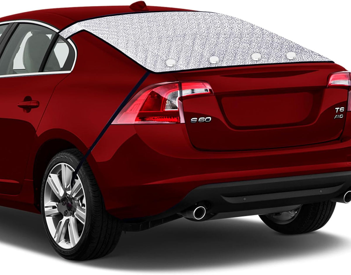 AYAMAYA Rear Windshield Frost Cover Guard - Magnetic Car Back Window Cover Protector for Ice and Snow with 4-Layer All Weather Protection for Cars, Sedans Rear Window Automotive Accessories