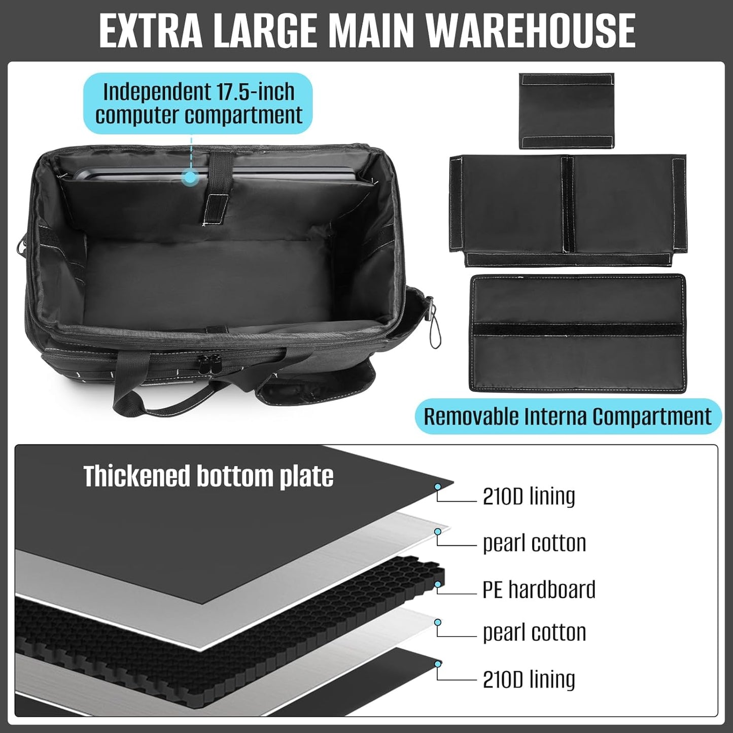 LIWSHWZ Patrol Bag Law Enforcement,Police Gear Bag for Car Front Seat Organizer with 15.6” Laptop Layer and Cup Holders,Multiple Compartments Police Duty Bags Fit Vehicle Passenger Seat