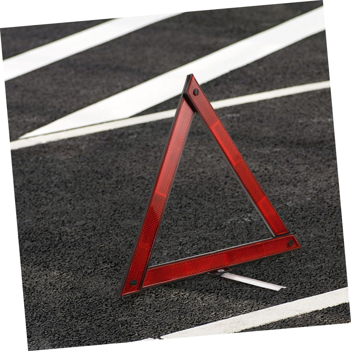 5 Pack Red Reflective Warning Triangles, Foldable ABS