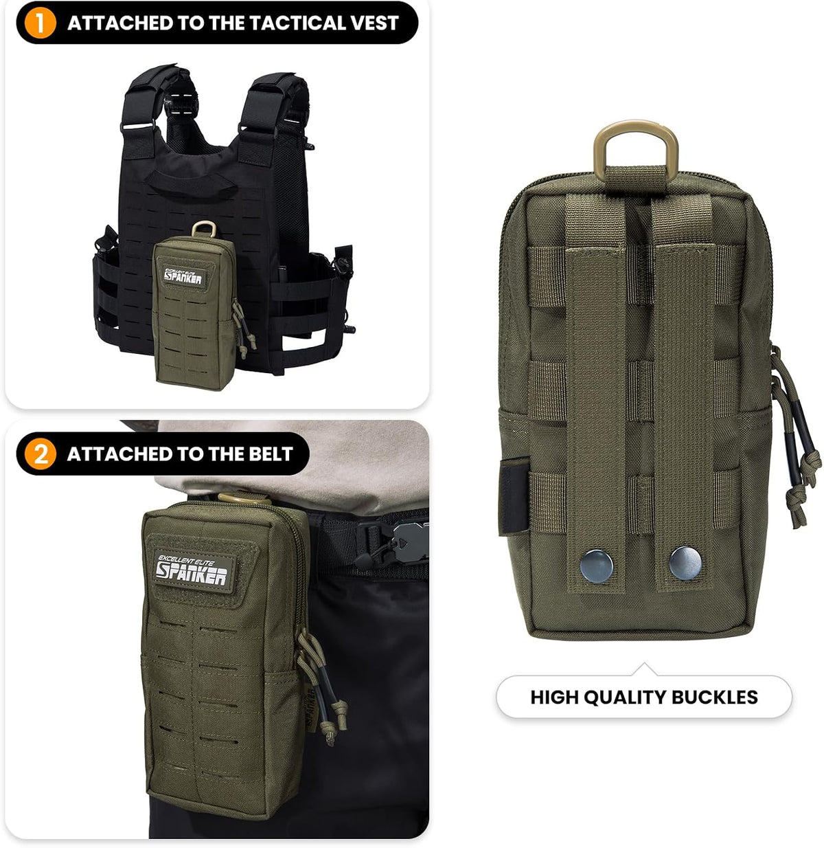 EXCELLENT ELITE SPANKER Tactical MOLLE Pouch EDC Utility Pouches
