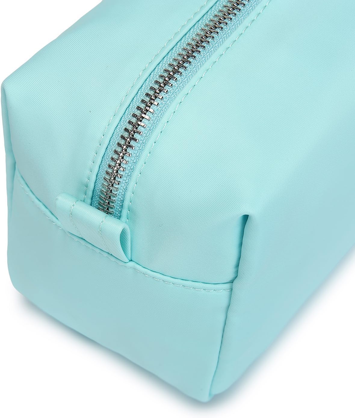 Travel Makeup Bag, Ring Clasp Wristlet Organizer (Mint Green)
