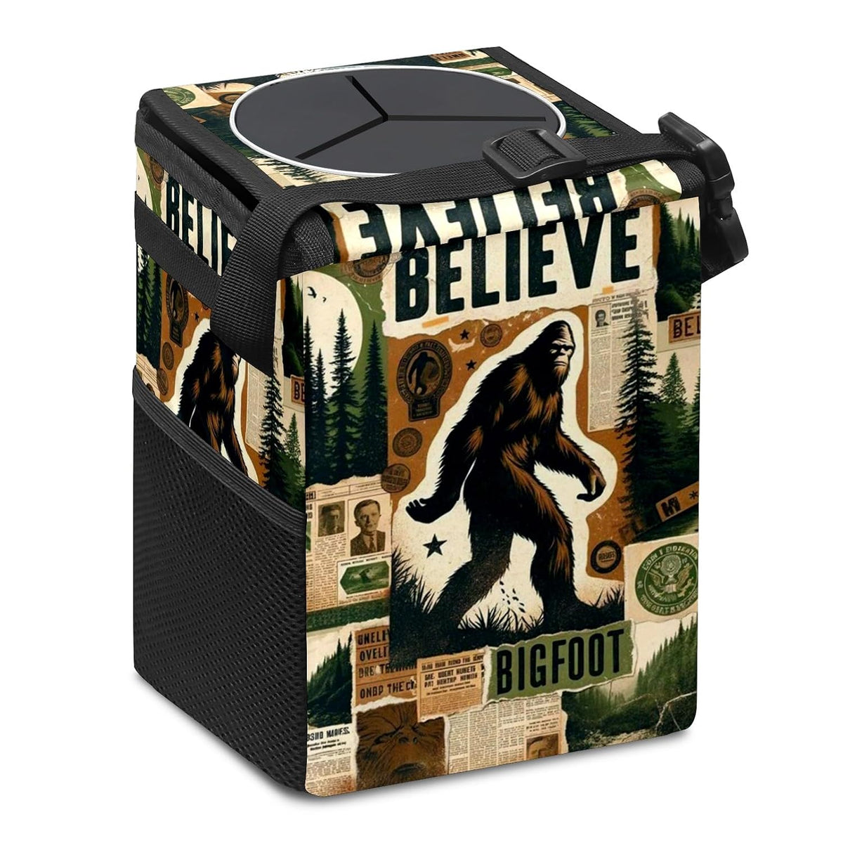 Bigfoot Car Trash Can with Lid Collapsible Reusable Waterproof Car Garage Bag,Automotive Garbage Can,Car Accessories Interior Car Organizer