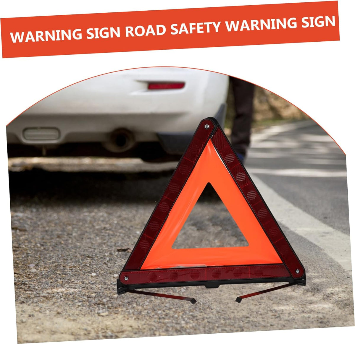 ULTECHNOVO 3 Pcs Reflective Triangle Road Safety Warning Signs for Car