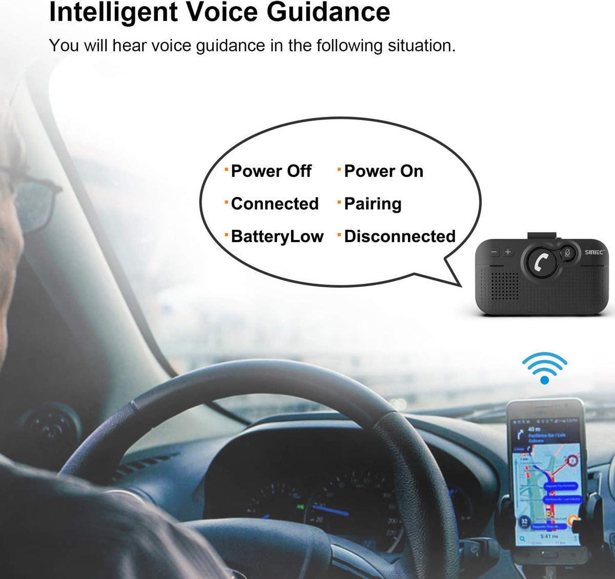 Handsfree Bluetooth Car Kit for Cell Phone,Wireless Speaker for Car