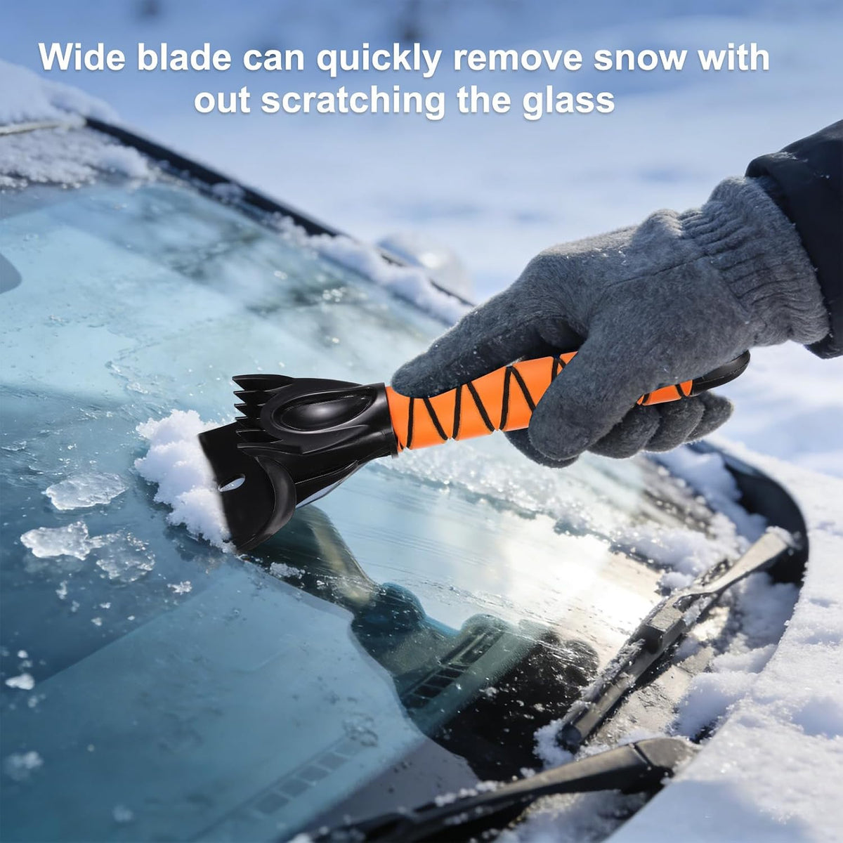 HARFINGTON Ice Scrapers for Car Windshield 12"x4" Window Frost Removal Tool
