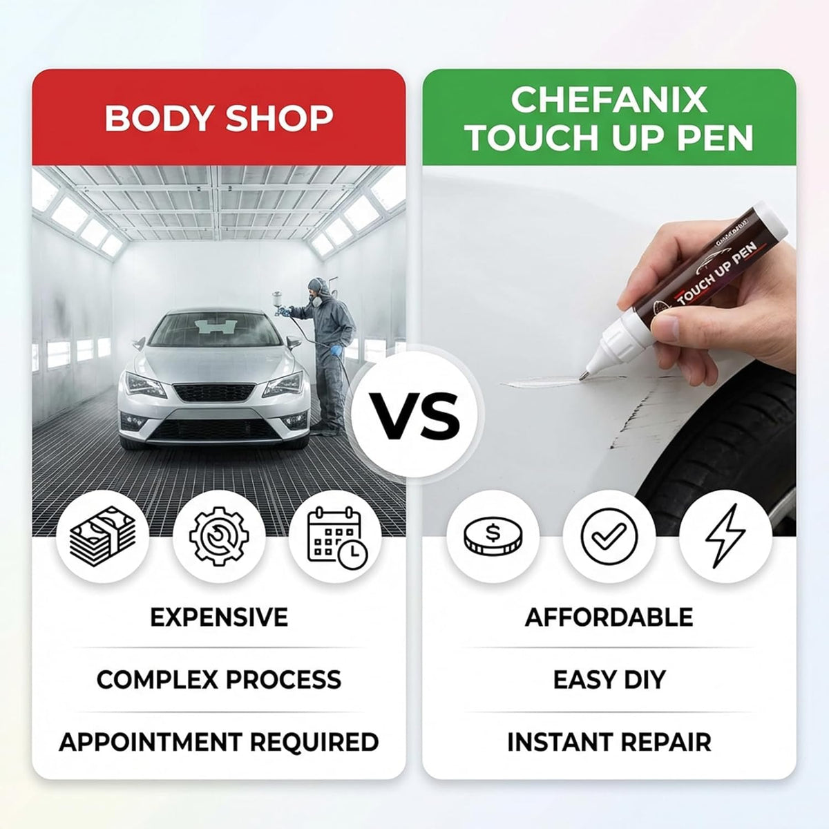 Lunar Silver Metallic (NH-830M) Touch Up Paint Pen Compatible with Honda - Exact Color Match, 2-in-1 Brush & Pen,Car Paint Scratch Repair Kit for CRV/Civic/Accord/HRV/Pilot/Odyssey