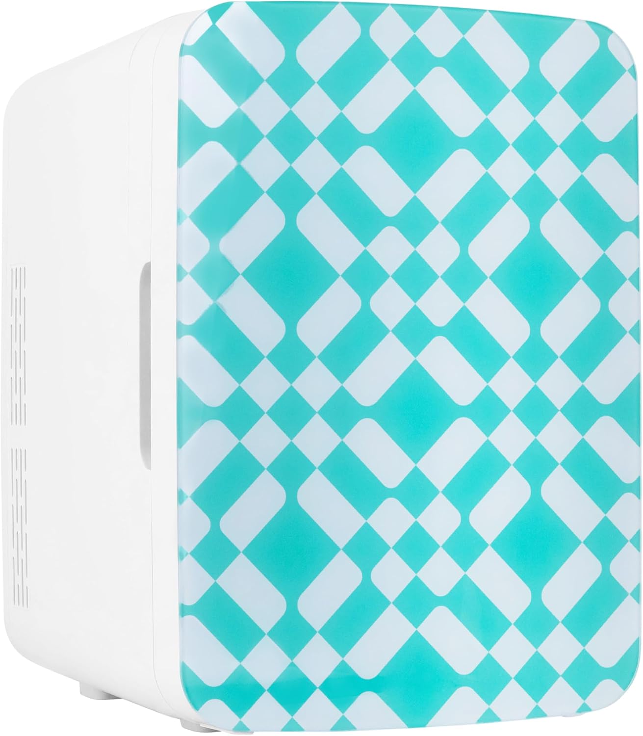 Cooluli 10L Mini Fridge for Bedroom - Car, Office Desk & College Dorm Room - 12v Portable Cooler & Warmer for Food, Drinks, Skincare, Beauty & Makeup - AC/DC Small Refrigerator with Glass Front, Blue
