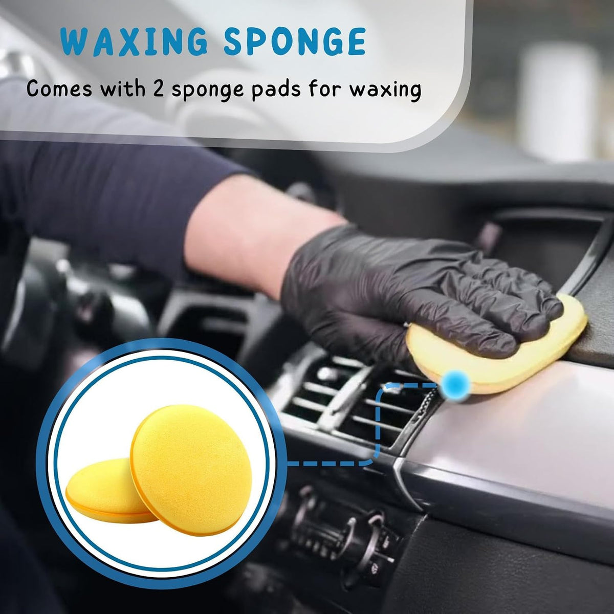Car Wash Brush with Long Handle, 55'' Soft Bristle Vehicles Washing Tool