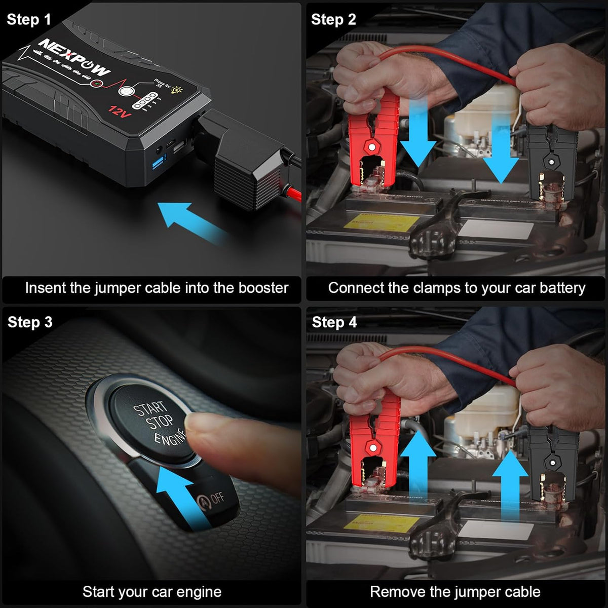 NEXPOW Car Jump Starter 2026 Upgraded Car Battery Jump Starter Pack