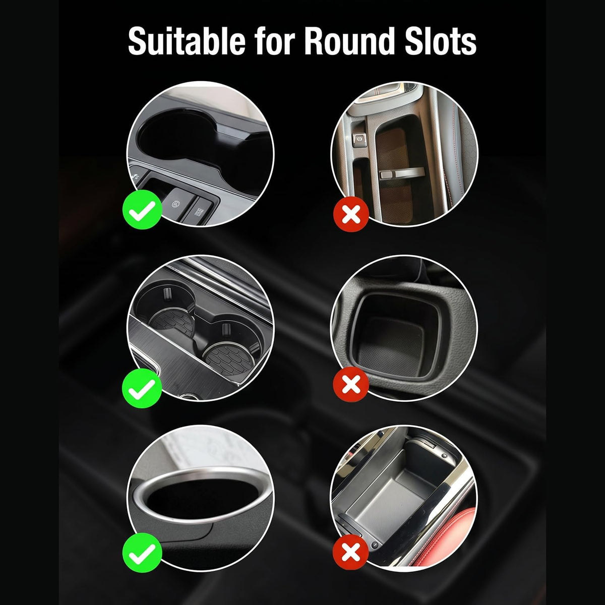NEVERLAND Car Cup Holder Expander with Tray - 3-in-1 Car Food Tray & Table for Eating - 10" Rotating Surface with Phone Holder - Fits Yeti, Stanley, Owala up to 64 oz - Black Road Trip Essentials