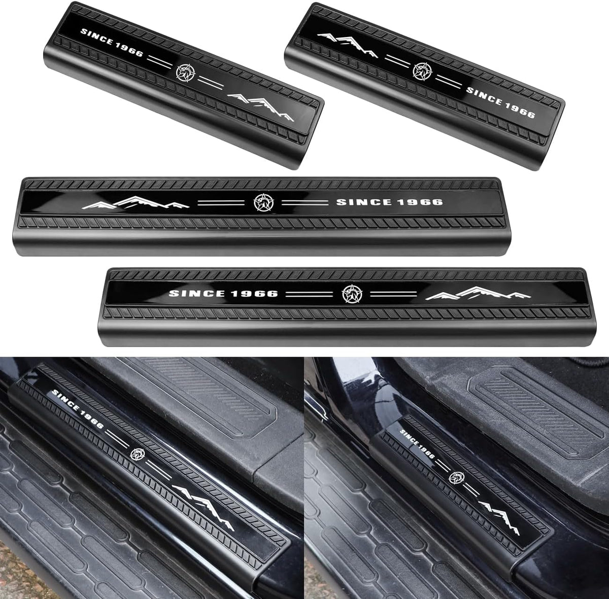 Door Sill Edge Entry Guards Compatible with 2021-2026 Ford Bronco 4 Door