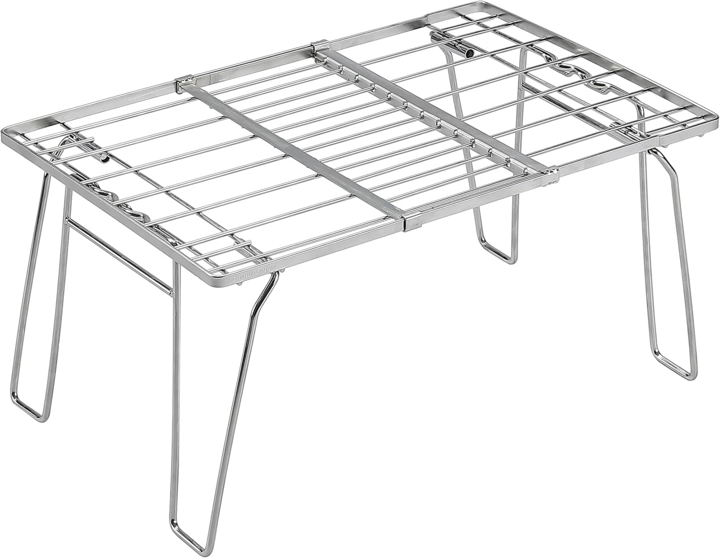 CAMPINGMOON Expandable Slim Camping Rack Foldable Gear Shelf for Tent Camping, Car Camping, RV Trips, Stackable Portable Outdoor Storage FD-22