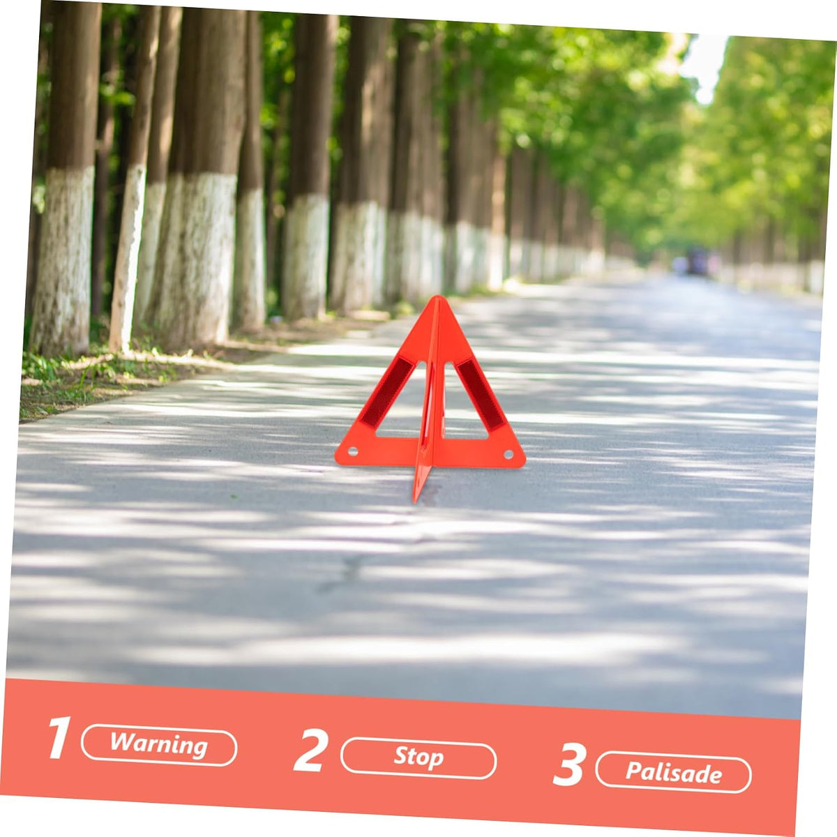 Folding Roadside Triangles Warning Triangle for Cars Reflective Safety Emergency Driveway Reflectors