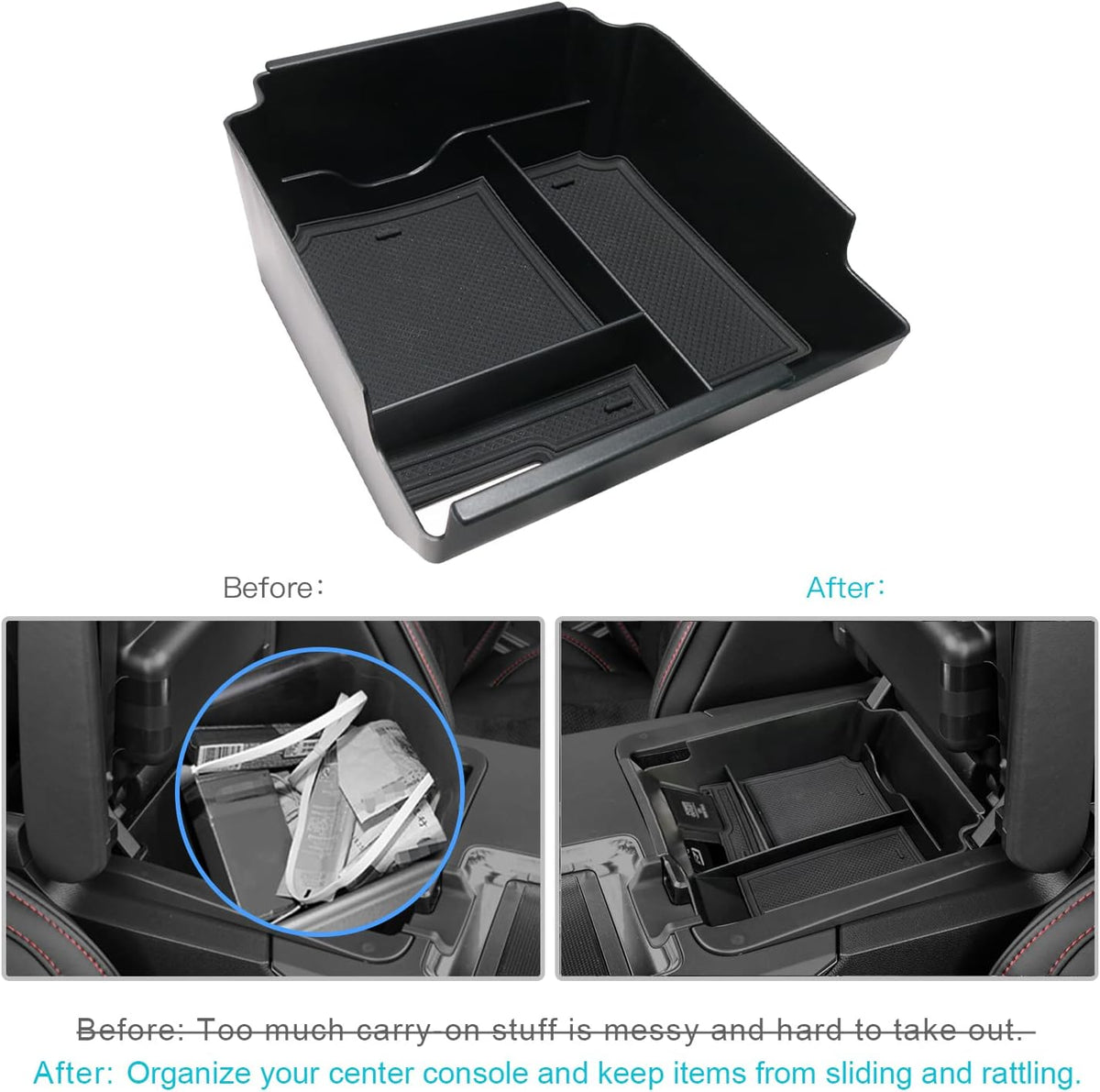 CDEFG Center Console Organizer Tray for 2022 2023 2024 Acura MDX