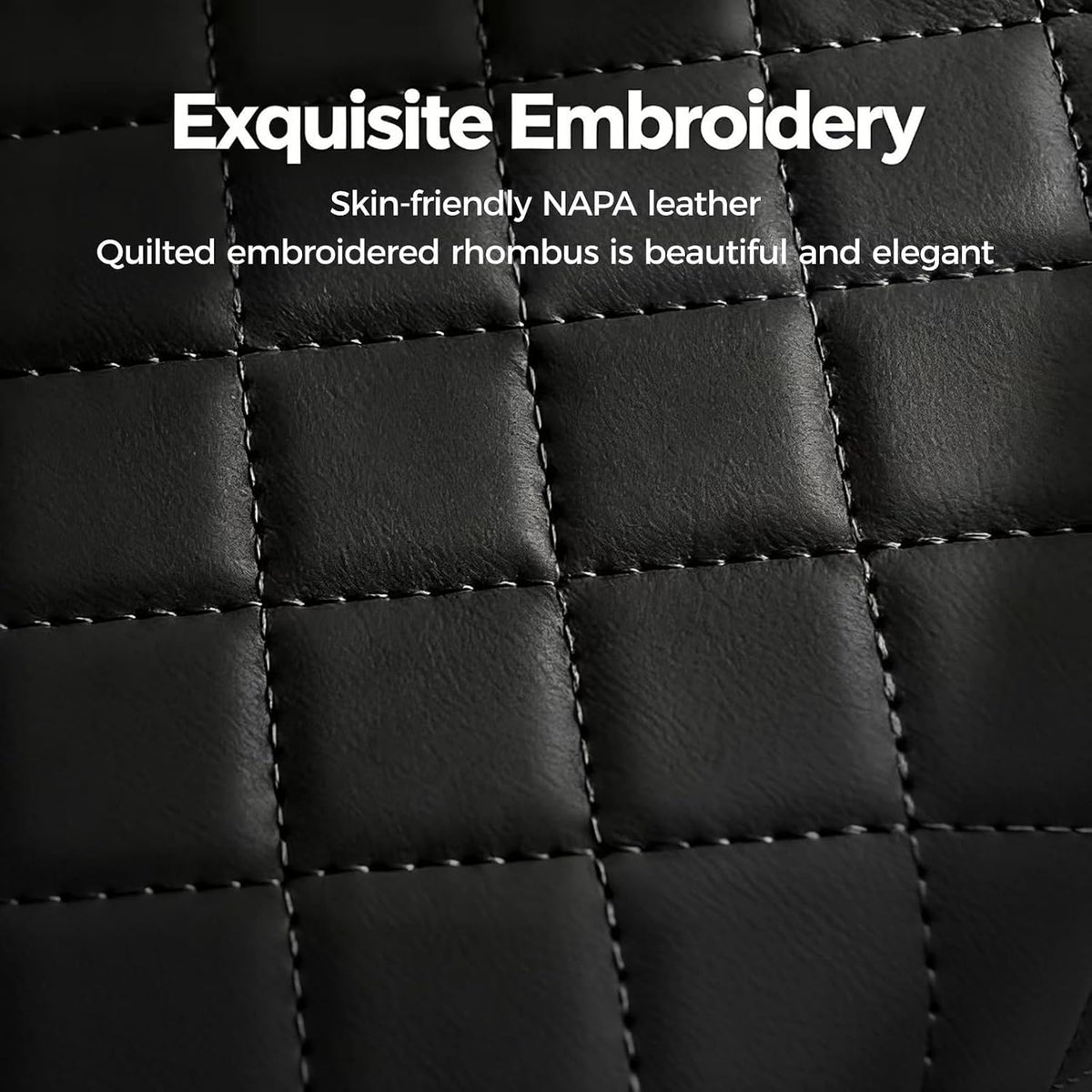 5-in-1 Nappa Leather Console Armrest Cover with Cup Holder