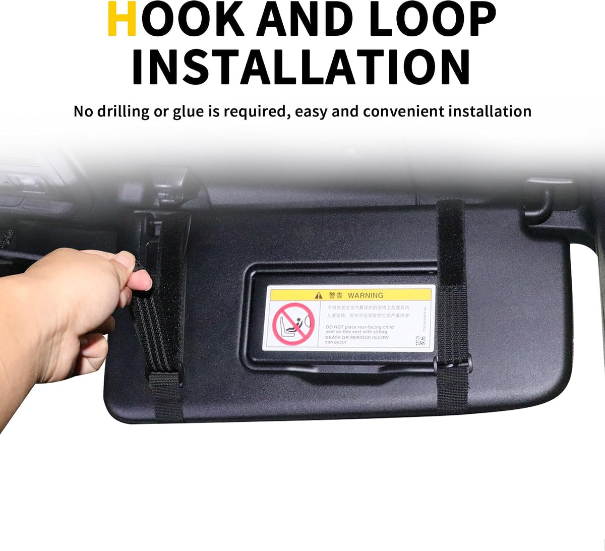 Tactical Sun Visor Organizer Visor Storage Compatible with 2021 2022 2023 2024 2025 2026 Ford Bronco 2/4 Door Accessories Car Sun Visor Sunglasses Holder Webbing Molle Panel, Driver+Passenger