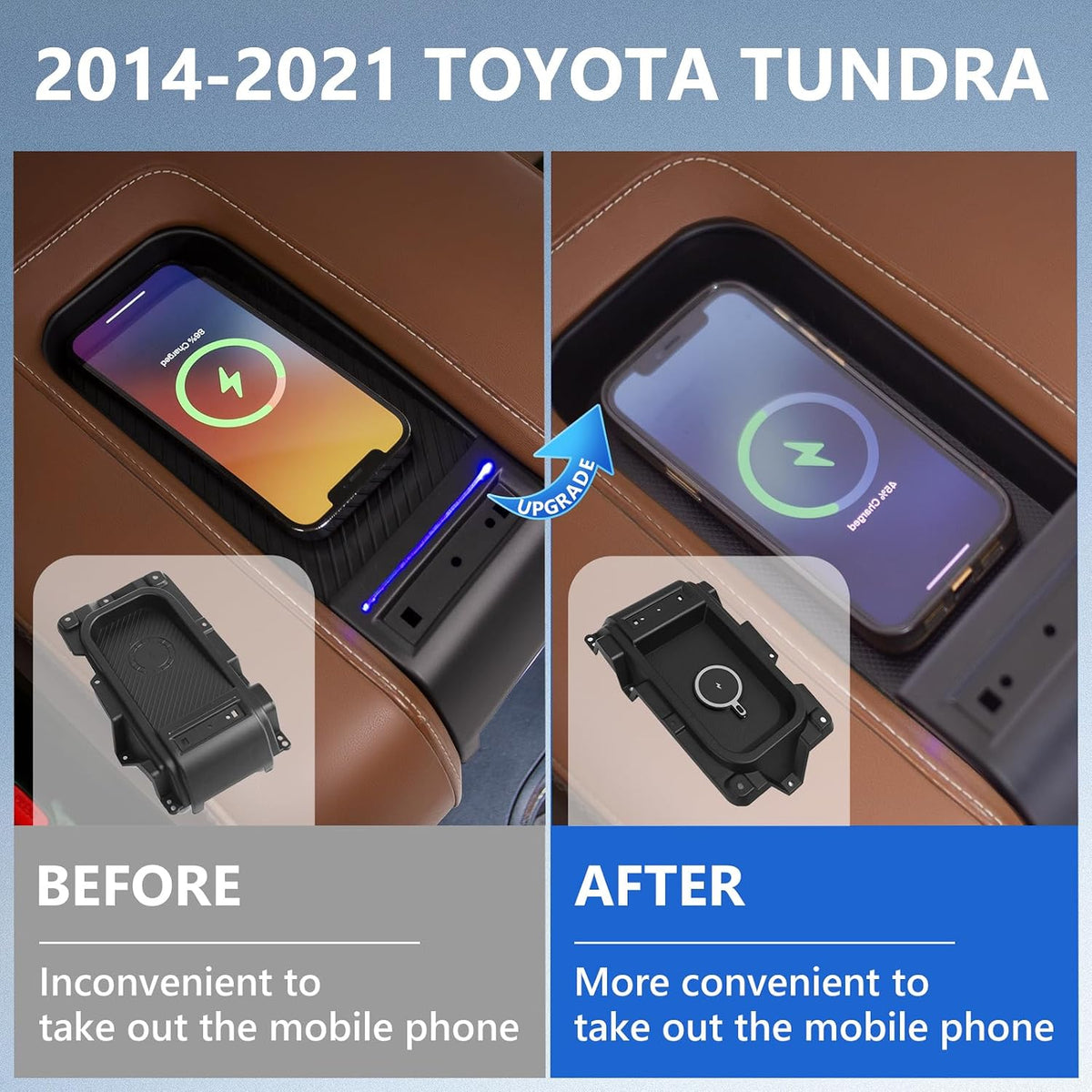 Xipoo Magnetic Wireless Charger Compatible with 2014-2021 Toyota Tundra