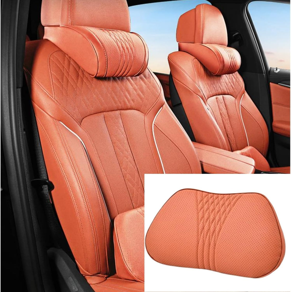 Universal Memory Foam Car Headrest Neck Pillow Ergonomic Auto Neck Cushion