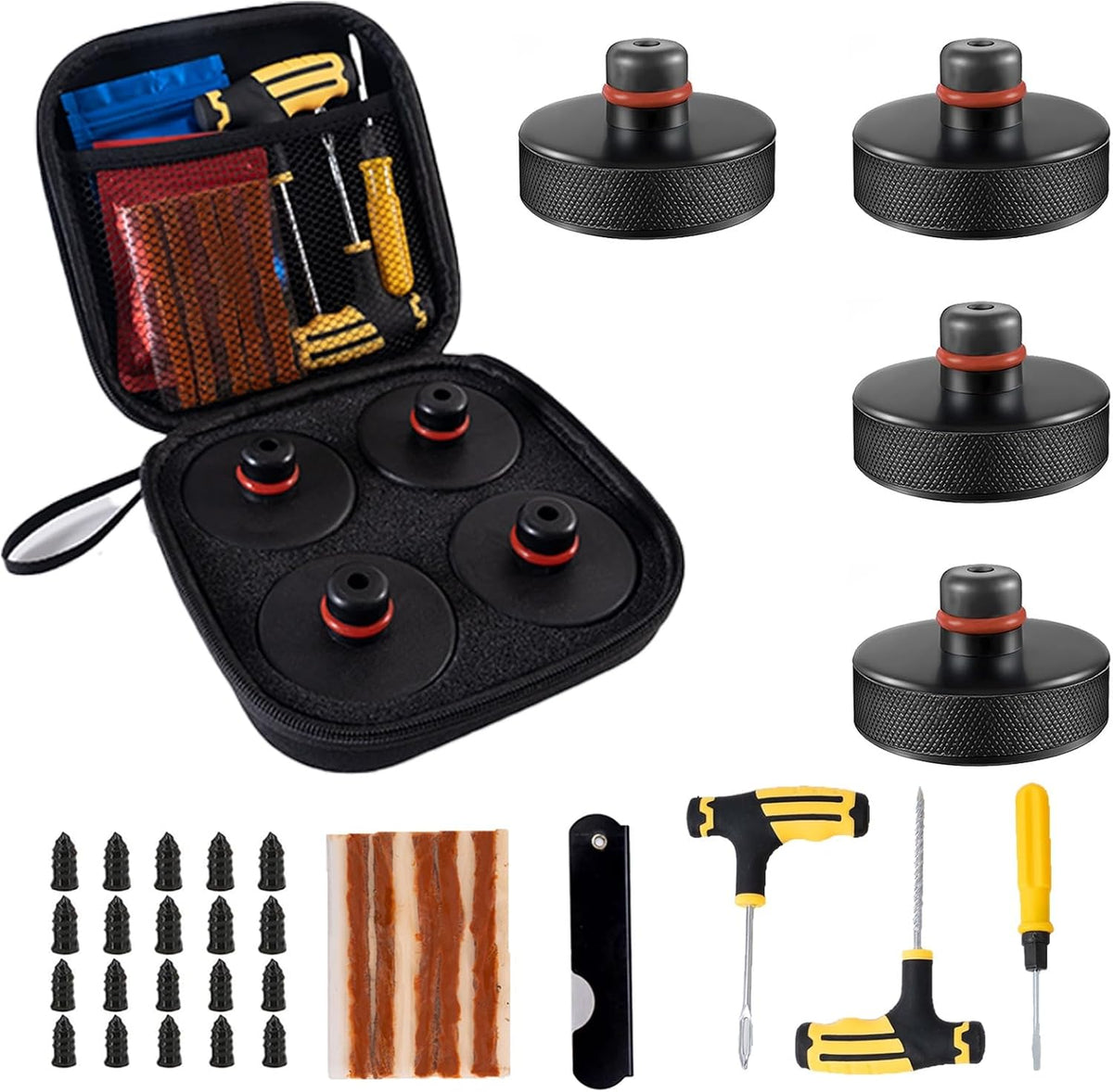 Tesla Jack Pads for Model Y/3/S/X 2016 to 2026 with Tire Repair Tools Kit