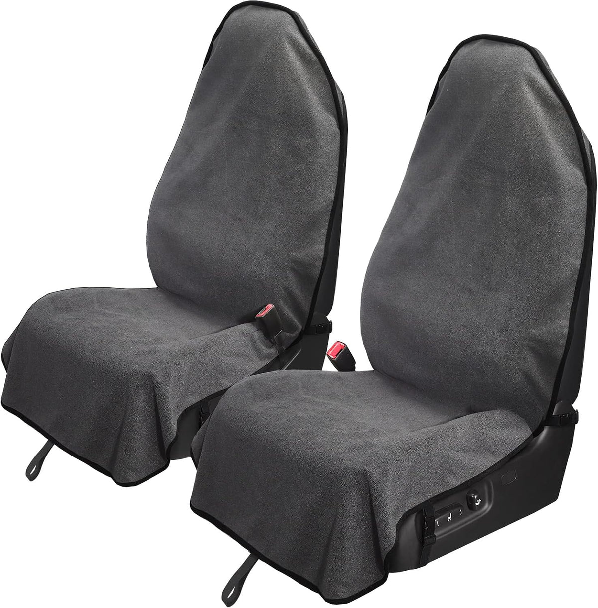 Leader Accessories Waterproof Towel Front Bucket Seat Covers, 2pcs Grey