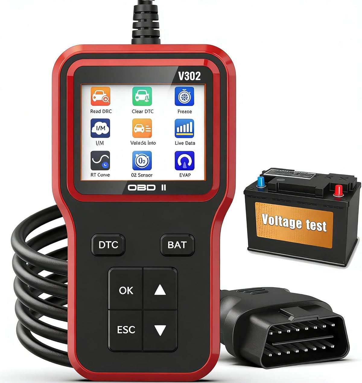 Professional OBD2 Scanner, Enhanced Check Engine Code Reader