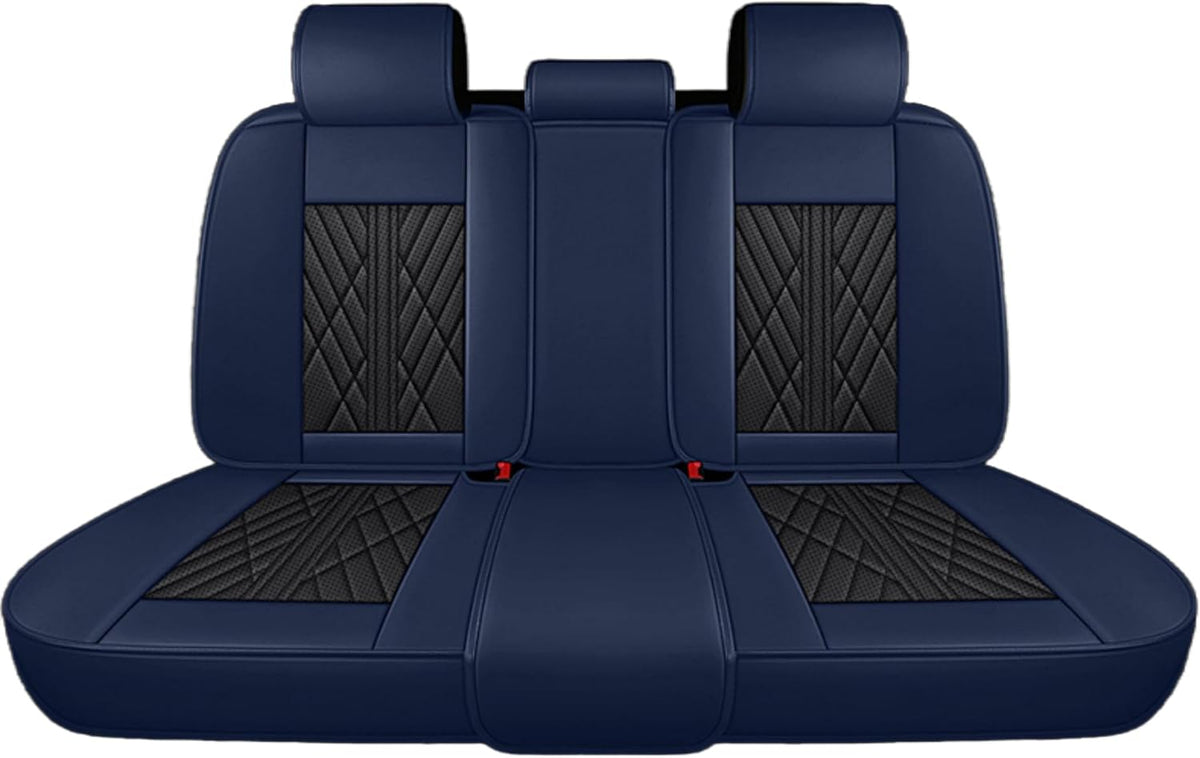 Premium Nappa Leatherette Car Seat Cover Set Custom Fit for Honda CR-V CRV 2000-2023 2024 2025 2026 Water-Proof Breathable Faux Leather Seat Cushion Protectors (Full Set 5 Seats,Black Blue)