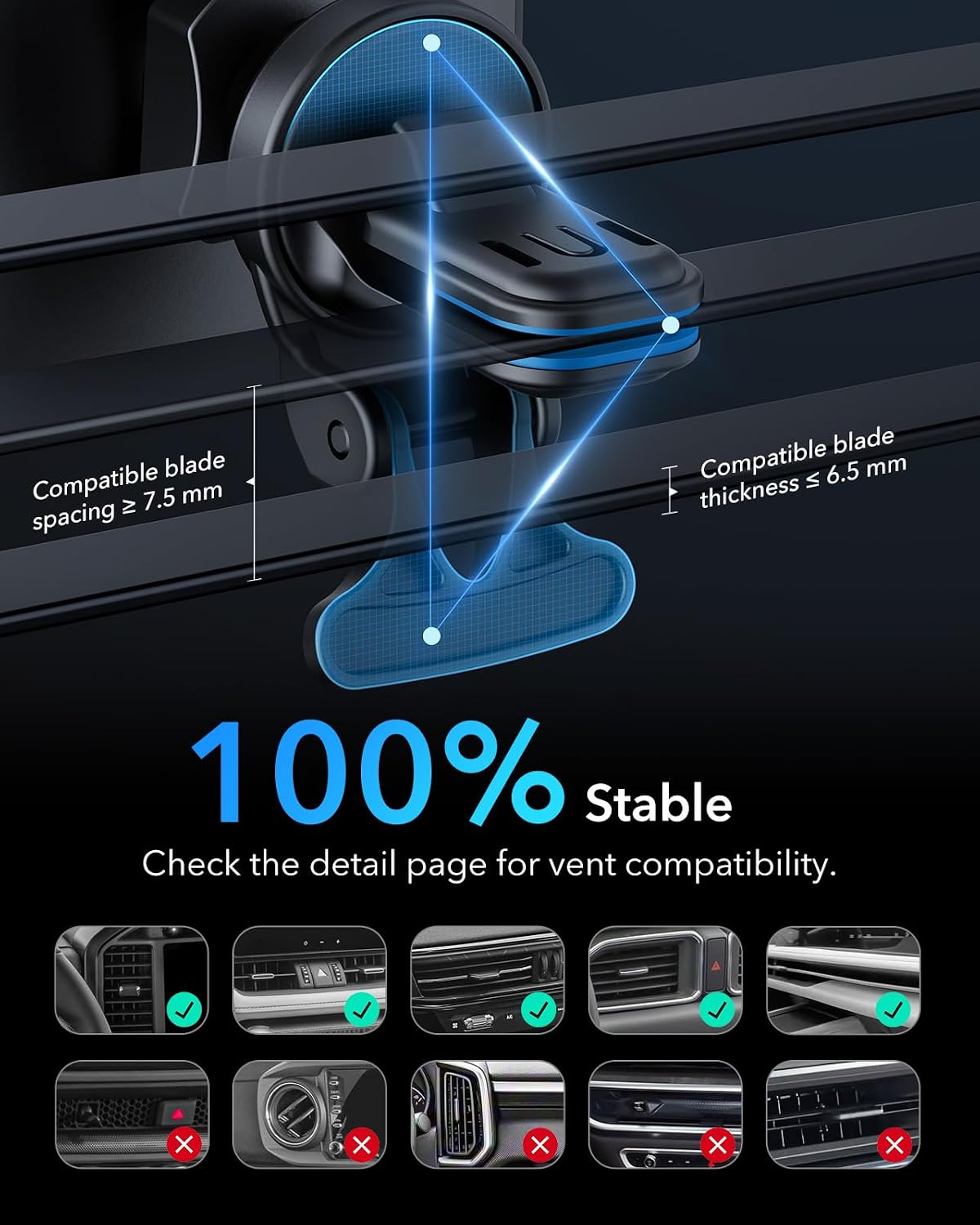 ESR for MagSafe Car Mount Charger for iPhone 17-12, Samsung S26/S25