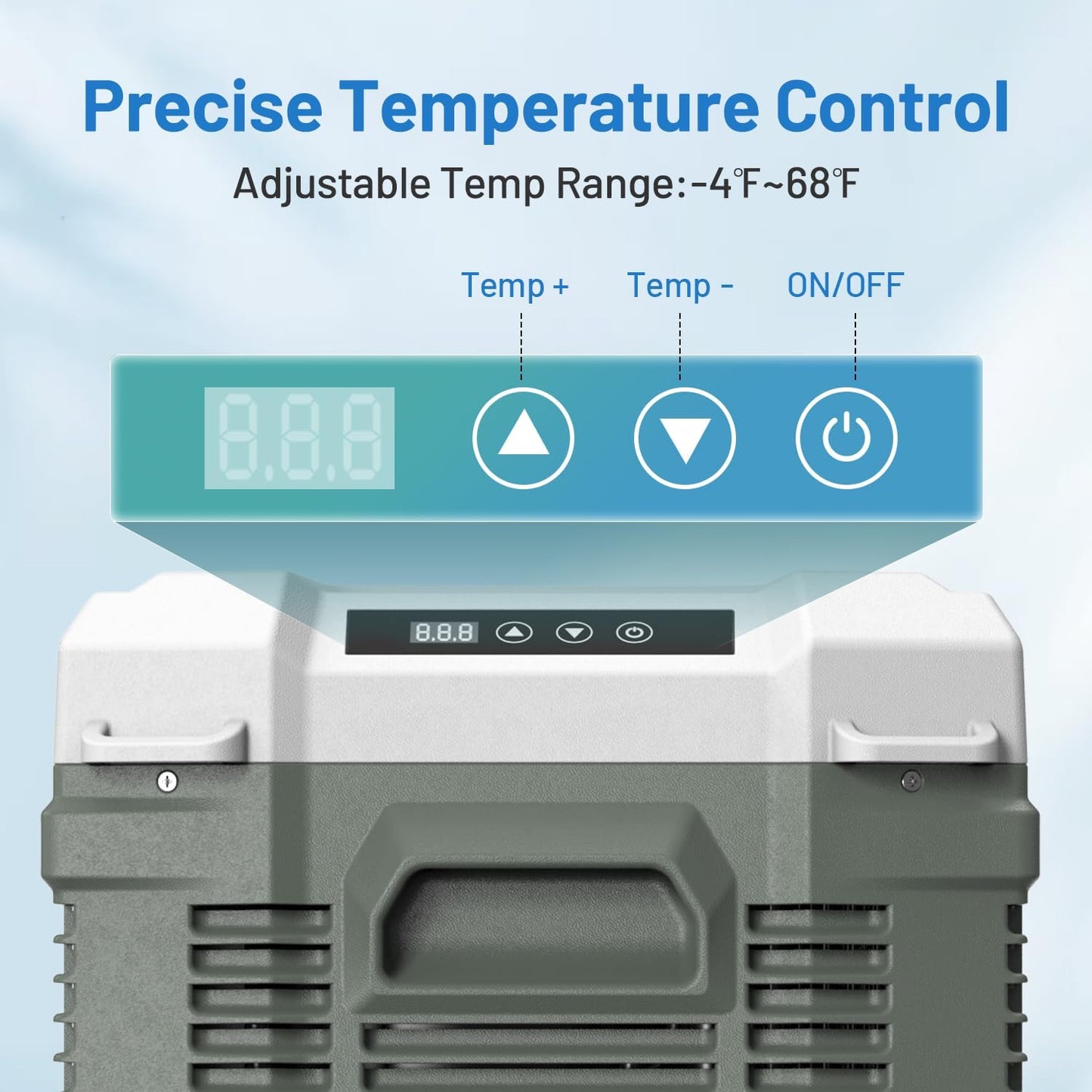 Alpicool 12 Volt Refrigerator 12V Car Fridge 16 Quart Portable Refrigerator for Car 12/24V DC 110~240 Volt AC for Truck RV Camper SUV Portable Freezer Electric Cooler for Camping (-4℉-68℉)