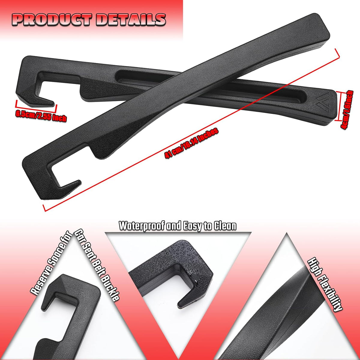 Chevy Equinox Seat Gap Filler, Car Seat Gap Filler Organizer Stop Things from Dropping Customized Interior Accessories for Chevy, Black Pack of 2