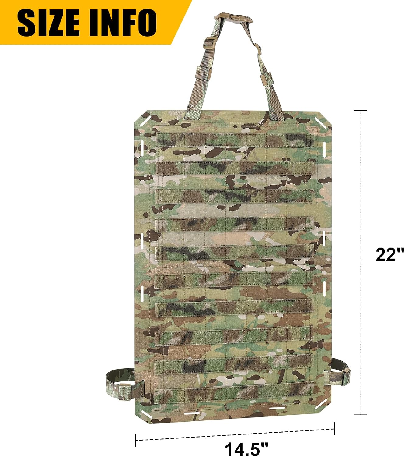 Molle Panels for Car Back Seat, Tactical Seat Back Organizer Covers for Vehicles Truck, Tactical Car Accessories Foldable for Universal Automotive (MC-Foldable)