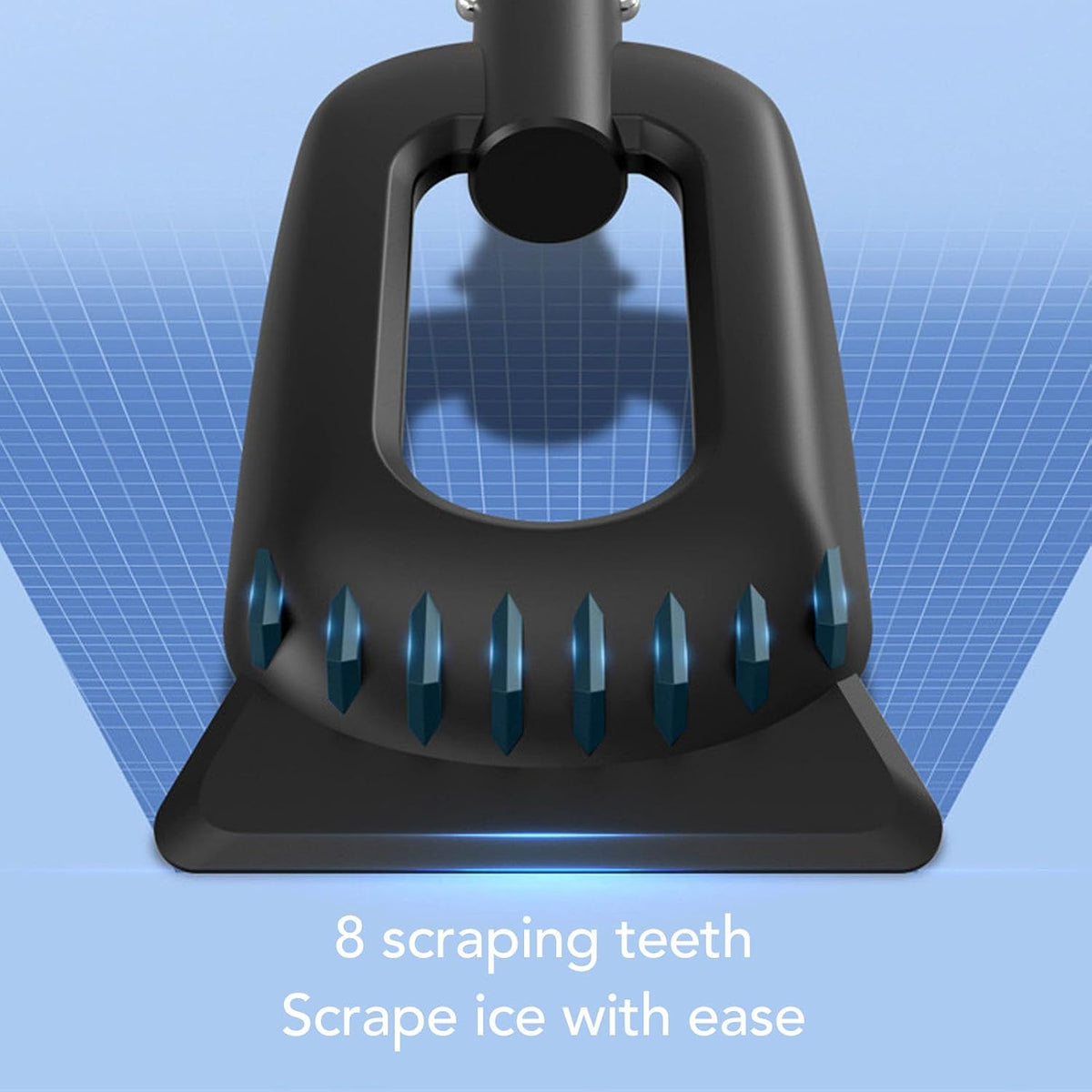 Car Snow Scrapers,Aluminium Alloy Ergonomic Handle Efficient Snow Removal Snow Broom Ice Scraper for Car Windshield (Orange)