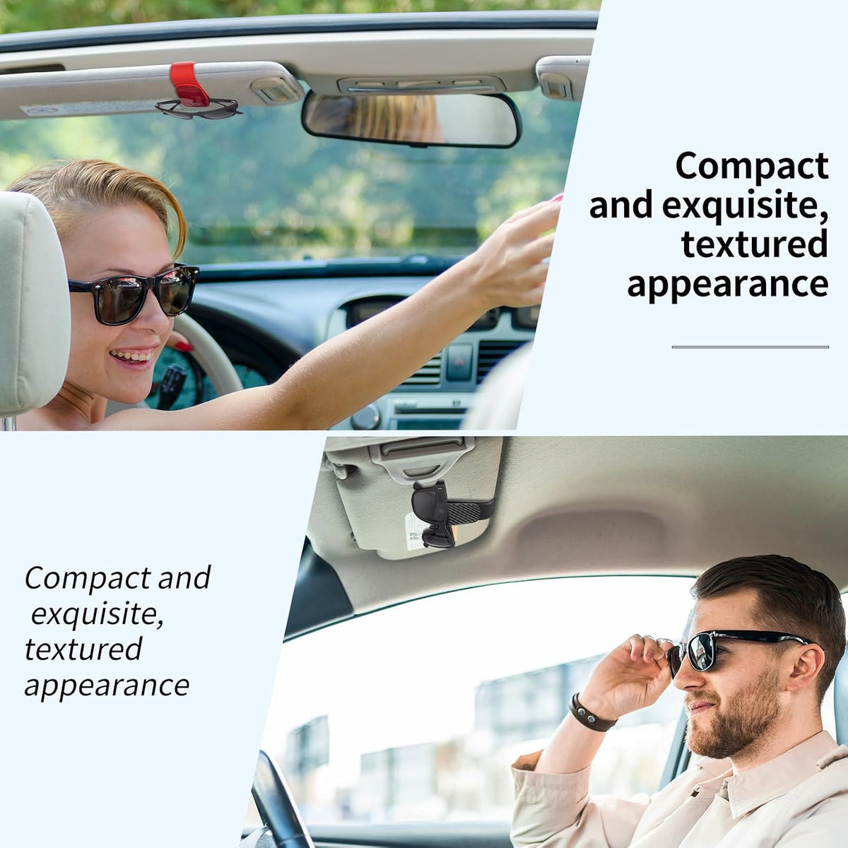 T-carbon Sunglass Holder for Car Sun Visor