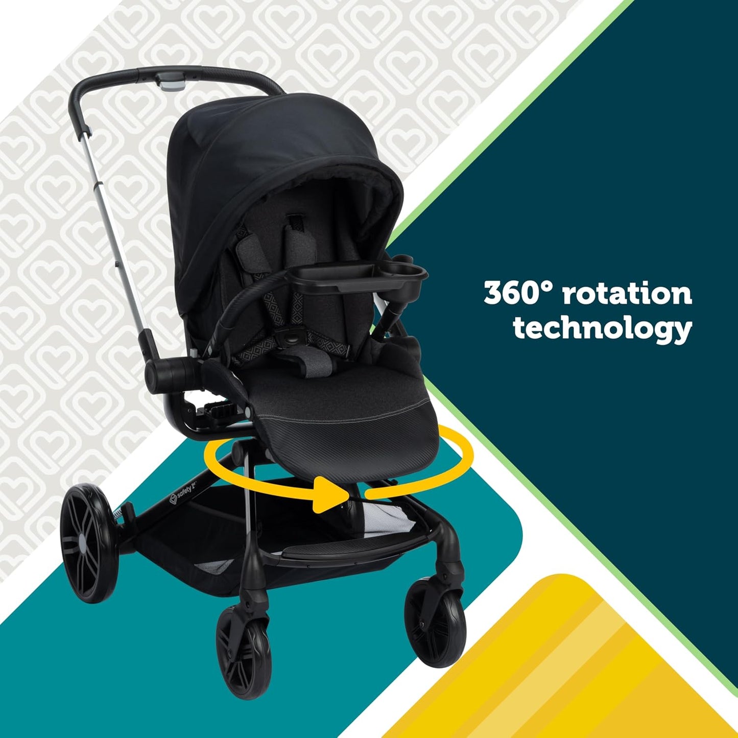 Safety 1ˢᵗ® Turn and Go™ 360° Rotating Modular Travel System, Shade